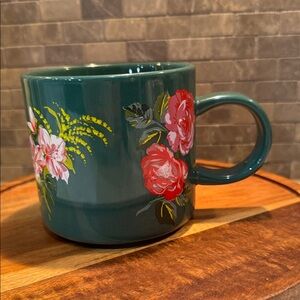 Starbucks ban.do mug green floral 2018 holiday collection mug
